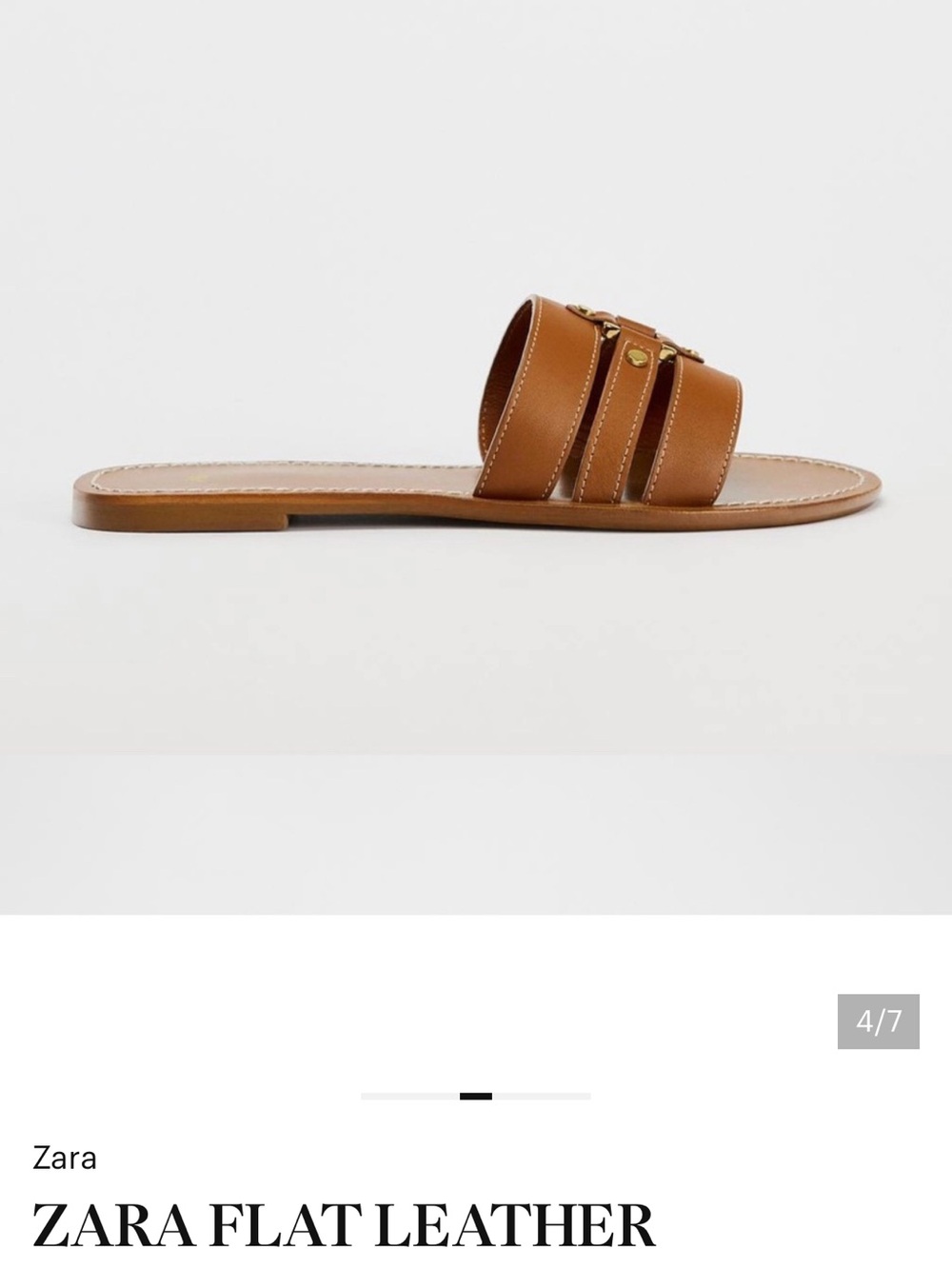 🤎 Zara Leather Sandals – Effortless European Summer Style – Size 38 / US 8 - Picture 8 of 10